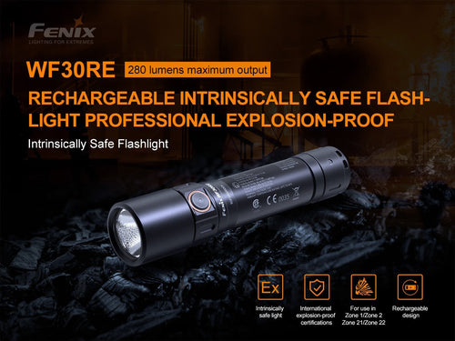 Linterna anti explosiva recargable Fenix WF30RE