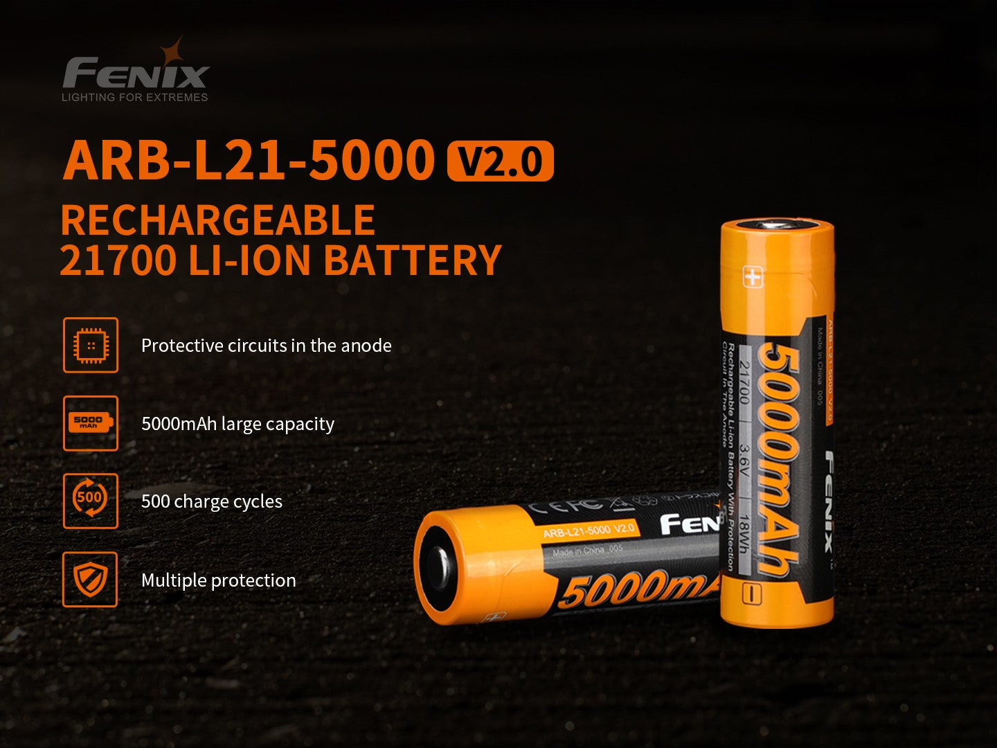 Bateria recargable FENIX ARB-L21-5000 V2.0