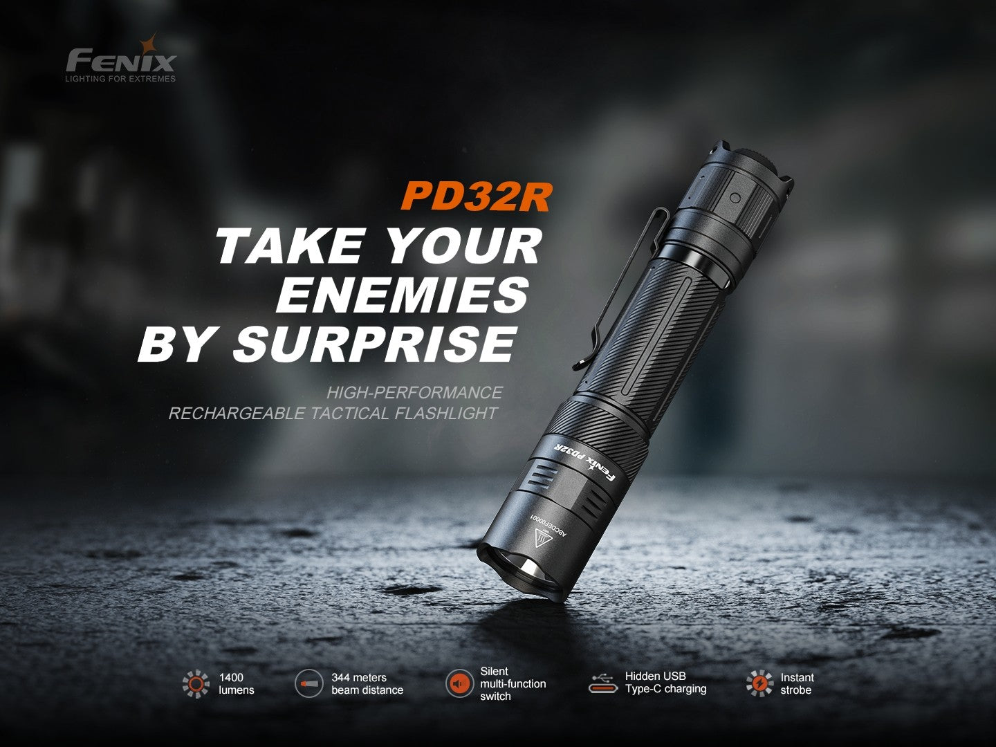 Linterna Fenix PD32R cafe