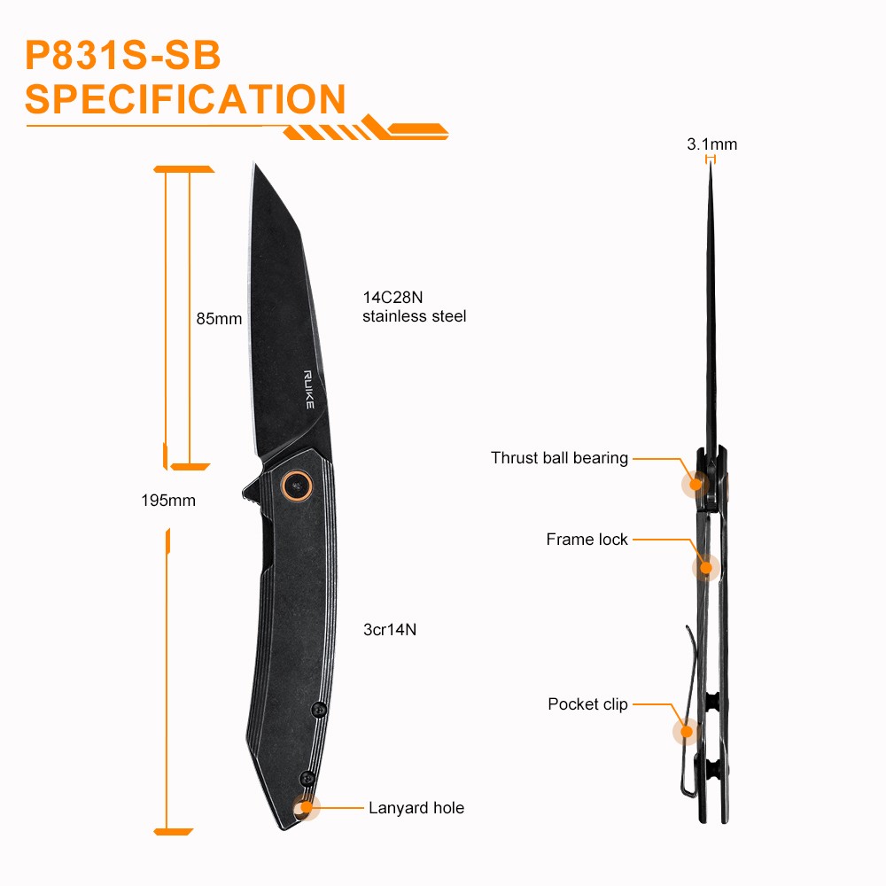 Navaja Ruike P831S-SB