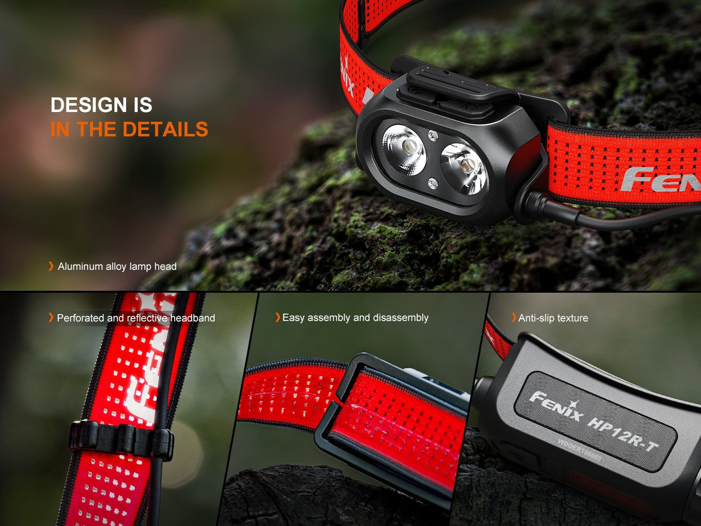 Linterna Frontal Fenix HP12R-T ROJA