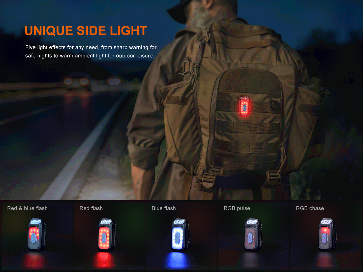 Linterna Recargable Fenix E04R con clip BLANCO