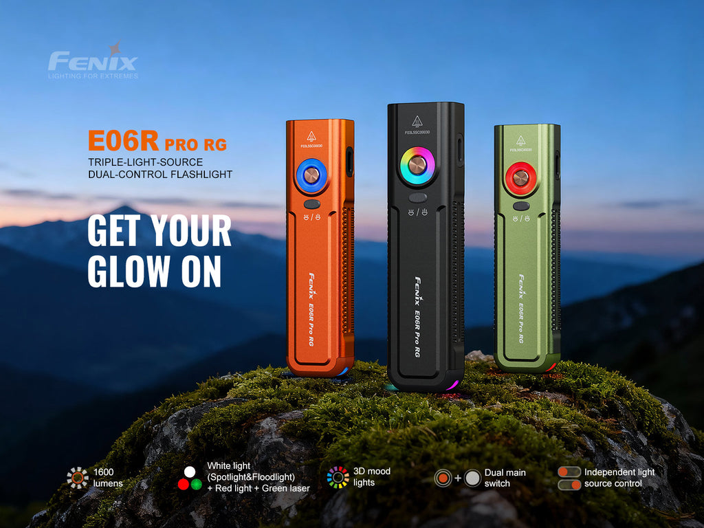 Linterna Recargable Fenix E06R PRO RG NEGRO (LASER VERDE)