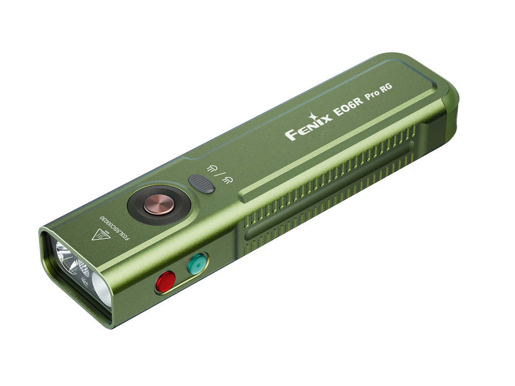 Linterna Recargable Fenix E06R PRO RG VERDE OLIVA (LASER VERDE)