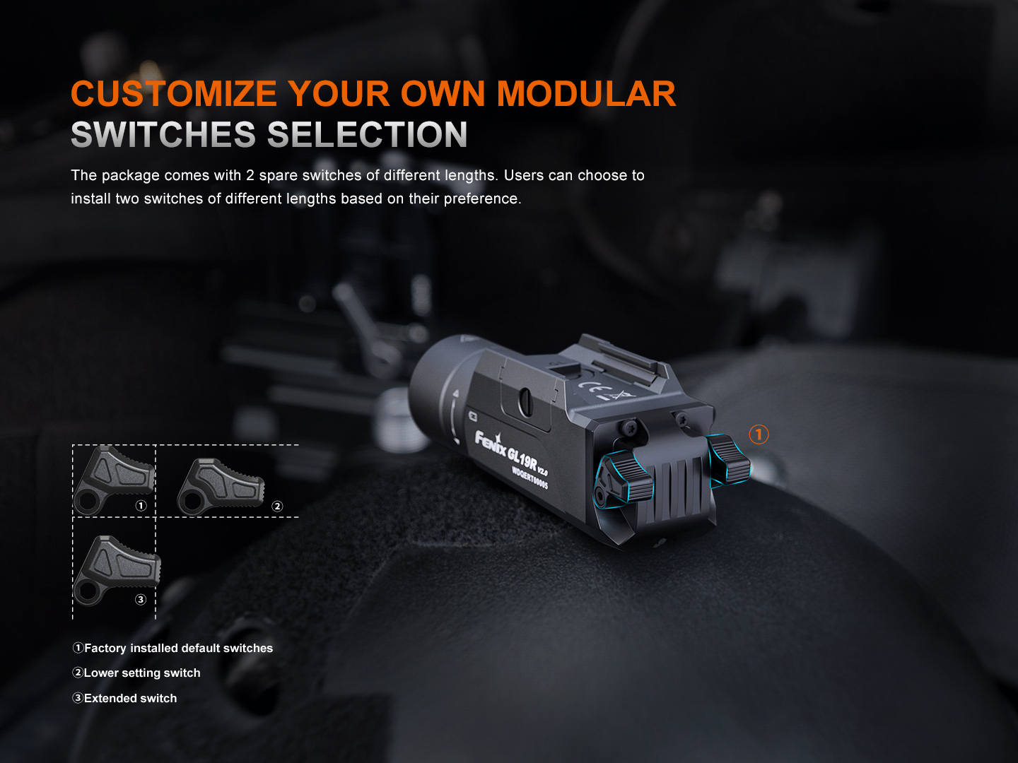 Linterna Fenix para pistolas GL19R V2.0