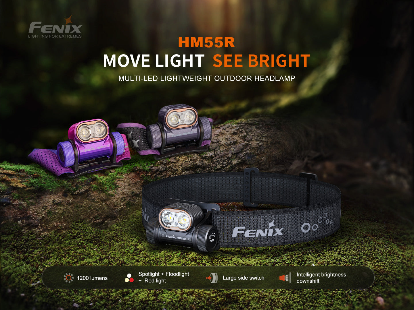 Linterna Frontal Fenix HM55R Nebula