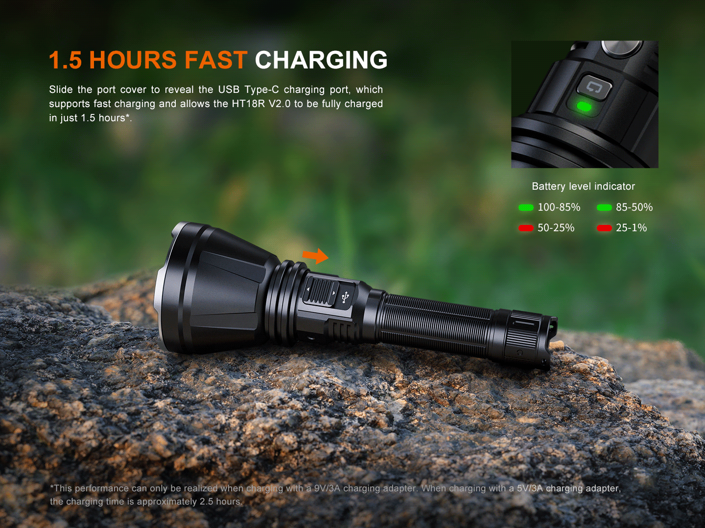 Linterna Fenix HT18R V2.0 3700 LUMENES