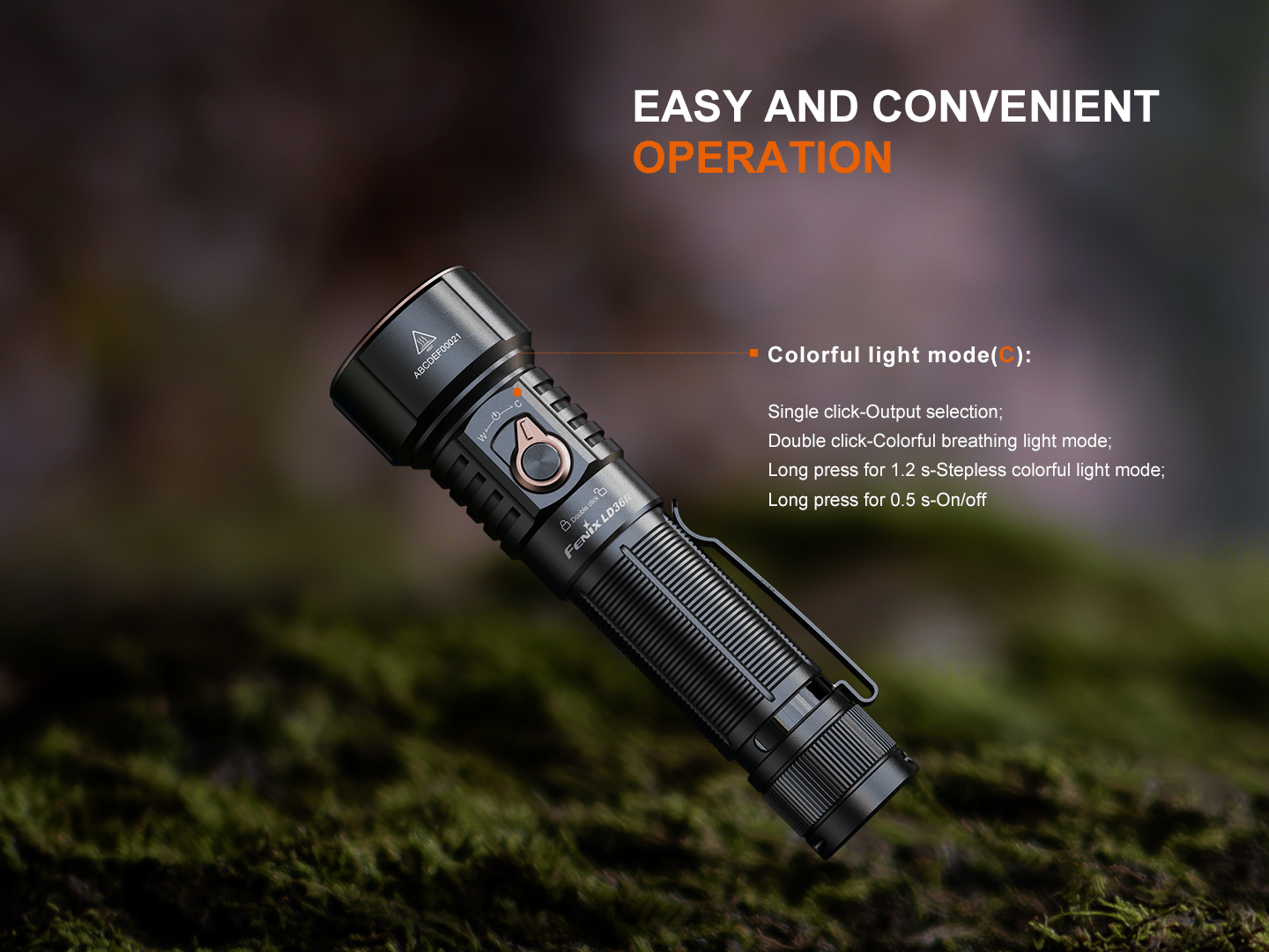 Linterna Fenix LD36R NEGRO