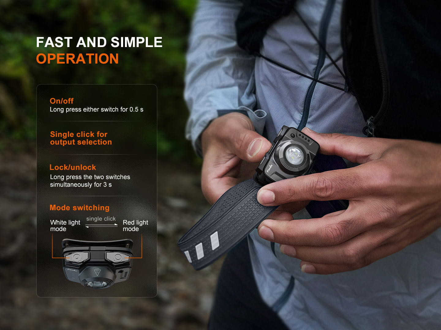 Linterna Fenix HL12R version 2.0 Gris