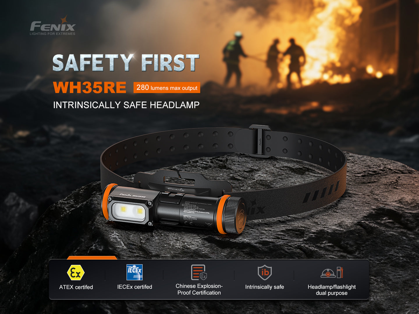 Linterna Frontal Anti Explosiva Fenix WH35RE